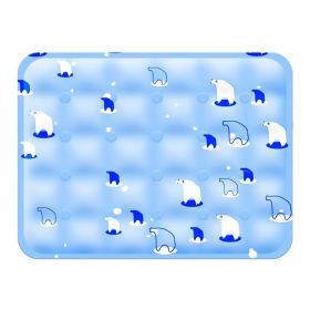 Only Self Pickup---Pet Cooling Mat (Option: CF6090s Sky Blue Ice Bear Blue)