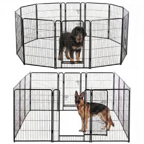 Metal Material, Foldable Pet Fence With A Door, Suitable For Small, Medium And Large-sized Dogs Outdoors (Option: 40in)