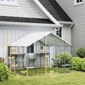 Catio Outdoor Cat Enclosure With Waterproof Cover,Multiple Packages Will Be Shipped,Please Pay Attention To The Dimensions In The Details. (Option: Silver 1950x350x175 mm)