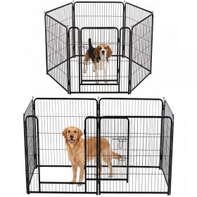 Metal Material, Foldable Pet Fence With A Door, Suitable For Small, Medium And Large-sized Dogs Outdoors (Option: 6p32in)