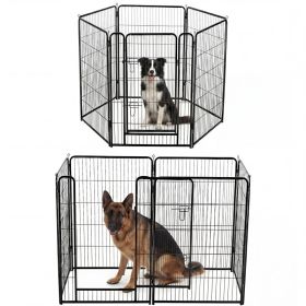 Metal Material, Foldable Pet Fence With A Door, Suitable For Small, Medium And Large-sized Dogs Outdoors (Option: 6p40in)