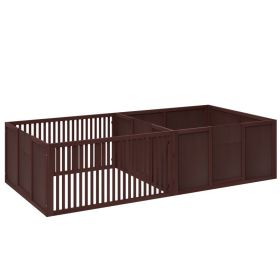 Whelping Box for Dogs Built for Mothers Comfort, Dog Whelping Pen with Removable Doors, Puppy Playpen for Indoors, Newborn Puppy Supplies & Essen (Option: Coffee-1080x590x190 mm)