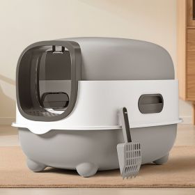 Only Self Pickup---E-model Cat Litter Box (Option: Gray)
