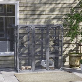 Cat Cage Pet Cage (Option: Gray)