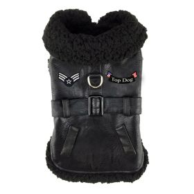 Top Dog Flight Harness Coat by Doggie Design (Color: Black, size: X-Small)