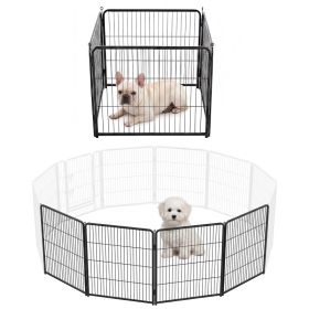 Metal Material, Foldable Pet Fence With A Door, Suitable For Small, Medium And Large-sized Dogs Outdoors (Option: 4p24in)