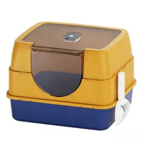 Only Self Pickup---Galaxy Fully Enclosed Cat Litter Box (Option: Orange)