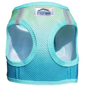 American River Choke Free Dog Harness Ombre Collection (Color: Aruba Blue, size: large)